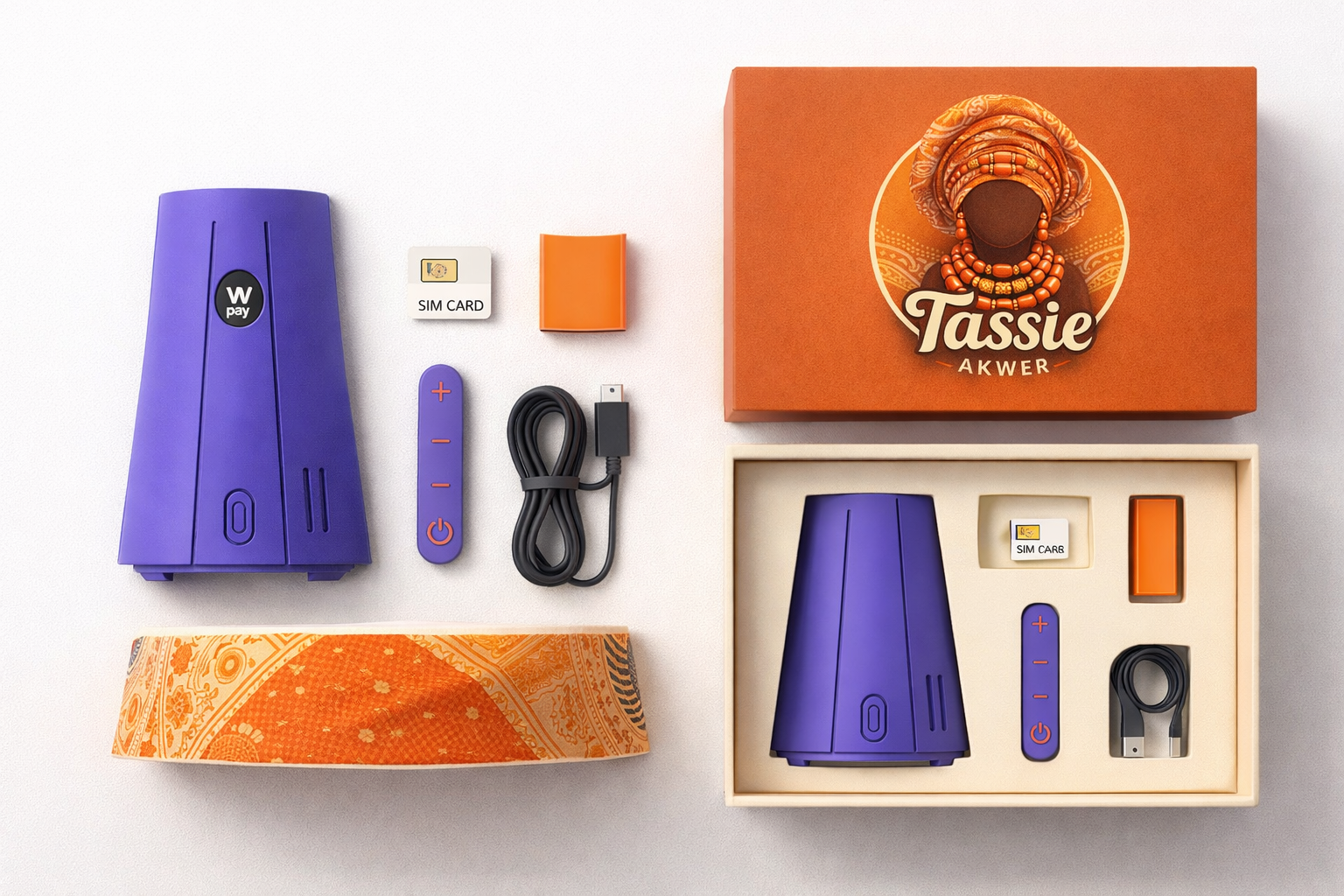 Tassie terminal and accessories laid out